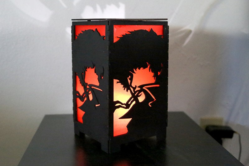 Red Silhouette Spike Handmade Lantern