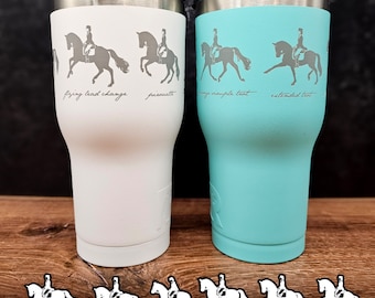 Dressage Movements Engraved Tumbler