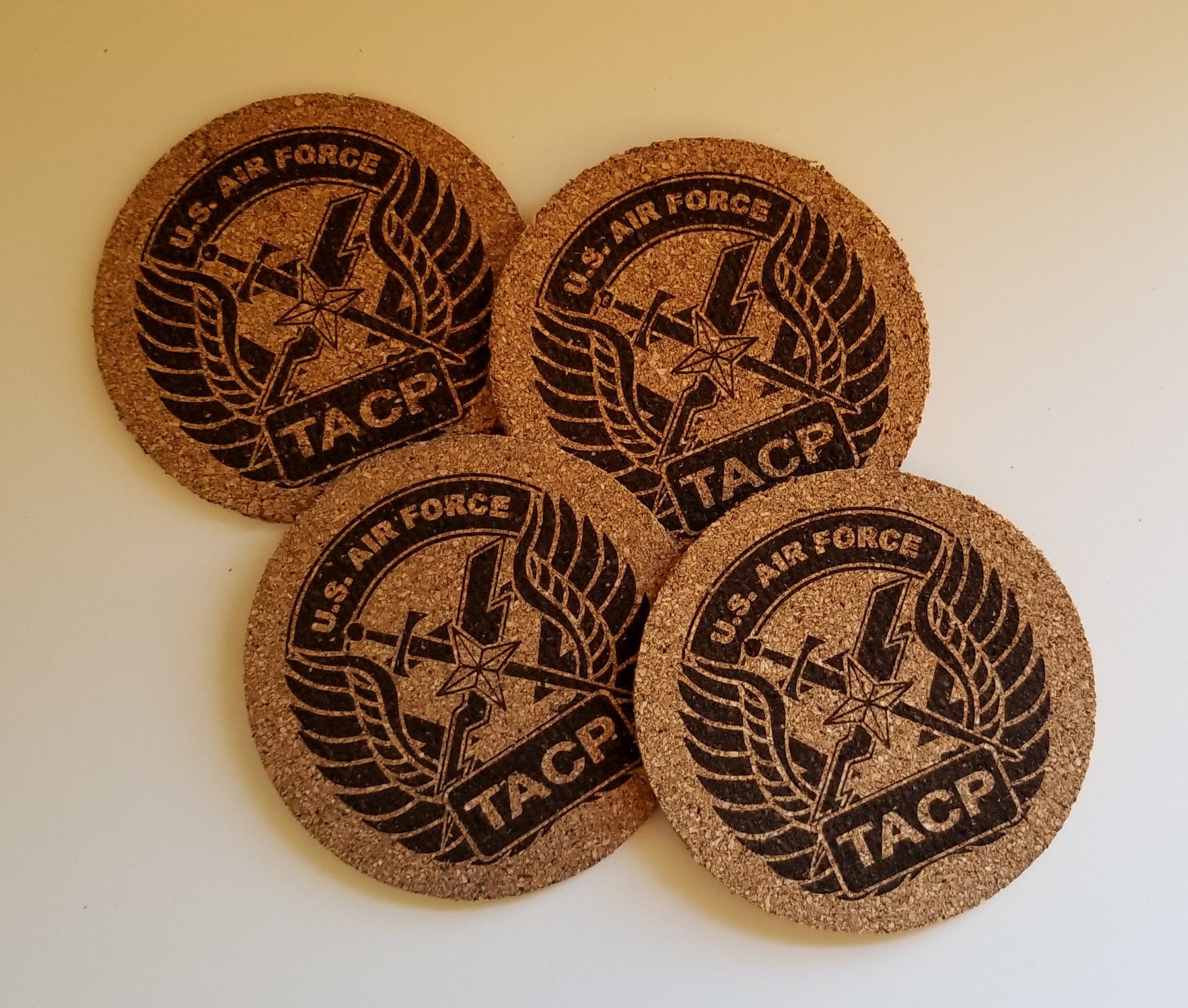 Usaf Coasters USAF TACP Cork Coasters - Tactical Air Control Party Air Force - Etsy