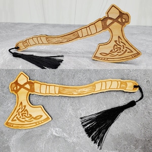 Nordic Axe Bookmark with Tassel