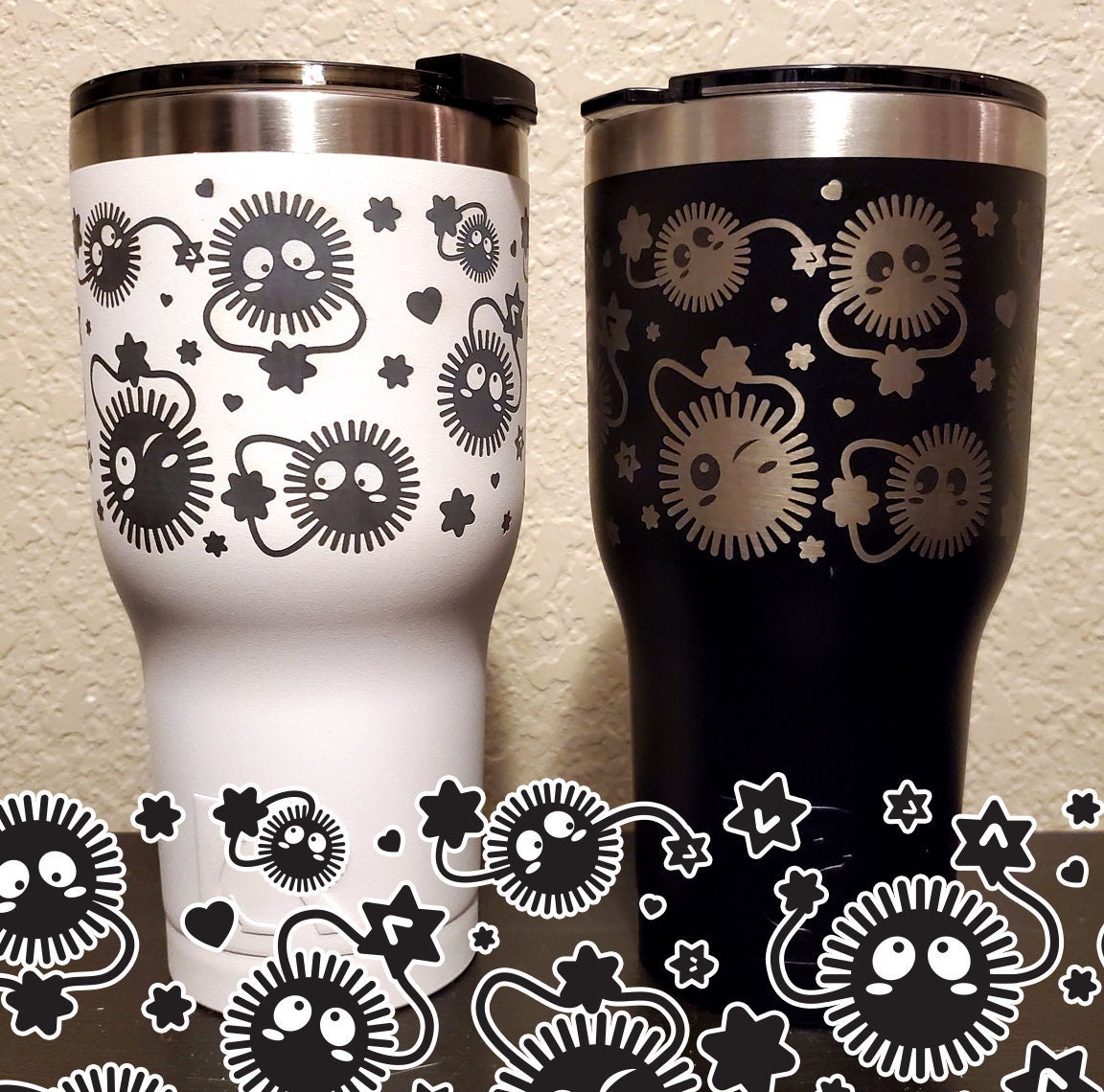 Soot Sprite Engraved Black or White Tumblers