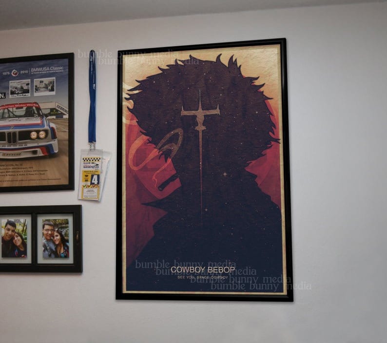 Large Red Silhouette Spike Poster