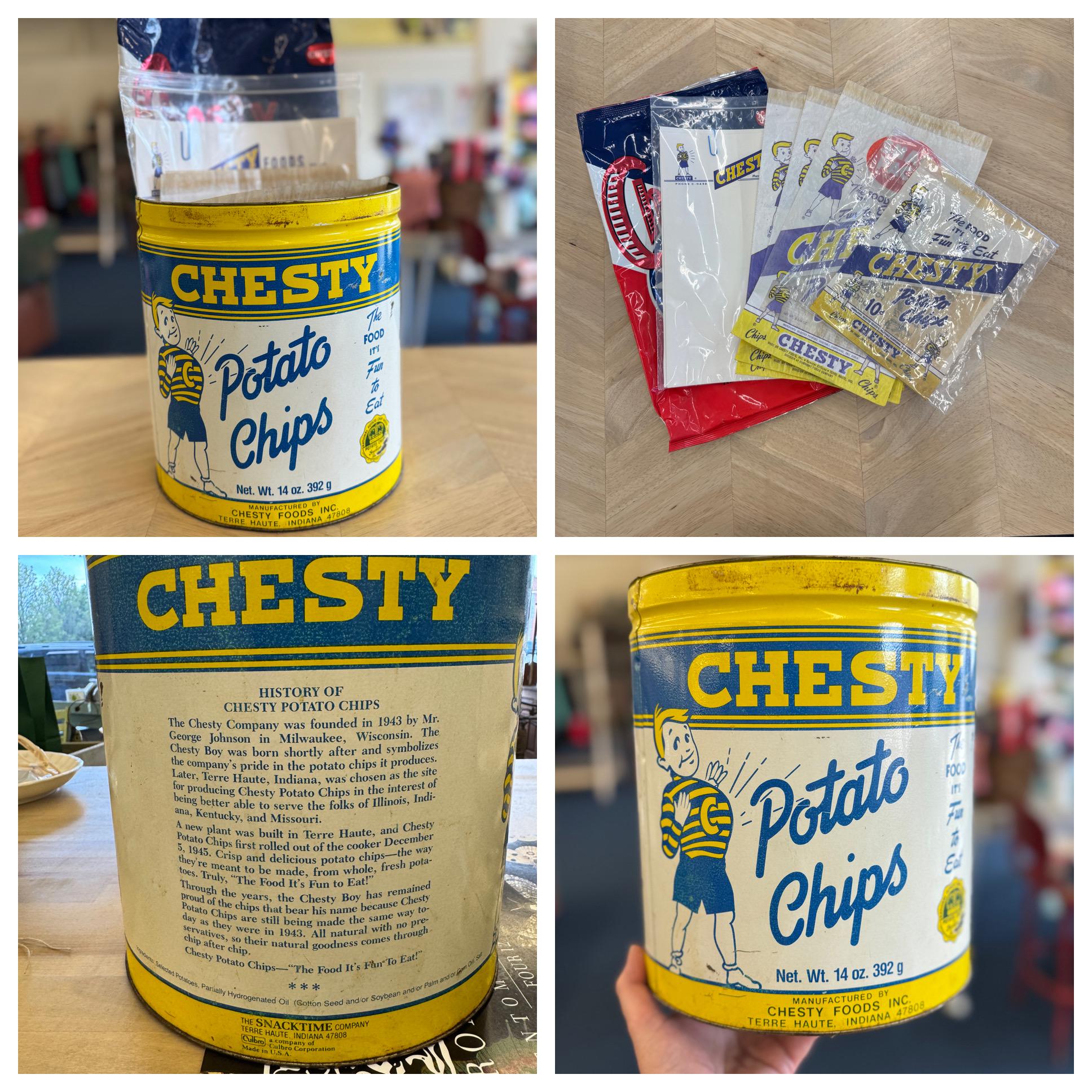 Vintage Potato Chip Tins - Etsy