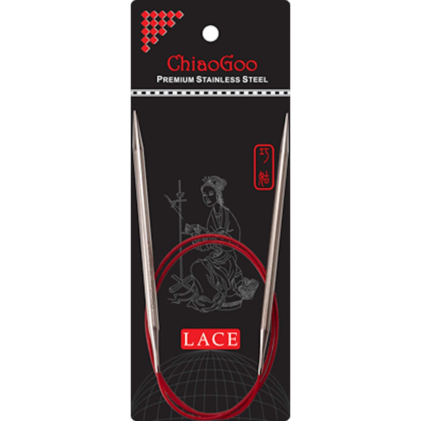long Chiaogoo Red Lace Fixed Circular 60cm 24in long Chiaogoo Red Lace Fixed Circular 60cm 24in