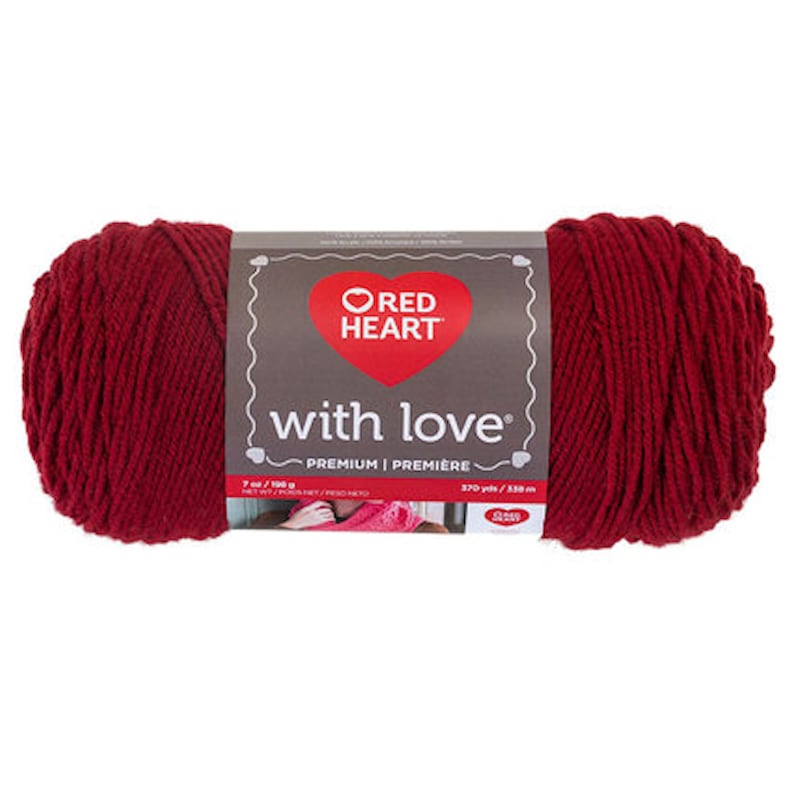 Red Heart With Love 100 Acrylic Worsted Weight Yarn Etsy