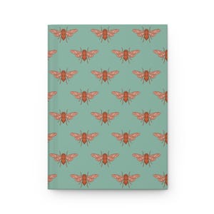 Dziennik w twardej oprawie inspirowany stylem vintage Beetle - motywujący notatnik dla miłośników natury