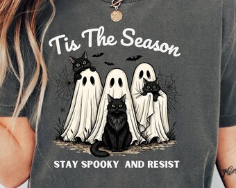 Stay Spooky and Resist Tis The Season Shirt: Halloween Matching Family Tee, Pumpkin Season