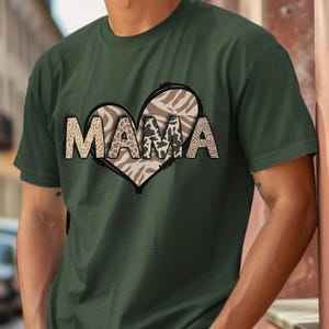 Mama Heart Shirt, Gift for Mom Shirt, Stylish Mama Themed T-Shirt Design, Cute Mom Gift , Unique Mother&#39;s Day Present