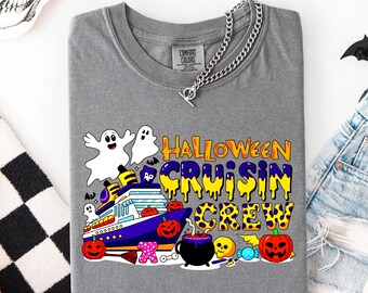 Halloween Cruisin' Crew Shirt: Family Matching Cruise T-Shirt