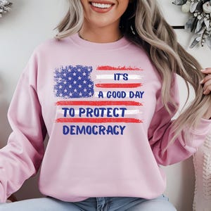 Anti Trump Political Sweatshirt, Protect Democracy Sweatshirt ,Political Sweater, Democrat Sweatshirt Women, Anti-Trump Sweater
