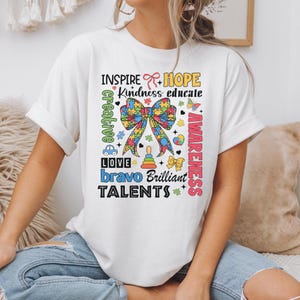 Autism Awareness Shirts - Autism Inspire Awareness T-Shirt Design - Unique Tee for a Good Cause - Inspirational Autism Shirt
