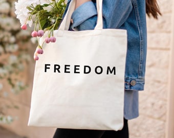 Freedom Tote Bag: Recycled Cotton Canvas