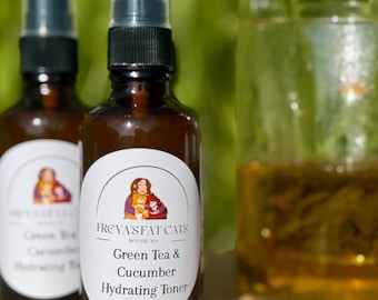 Green Tea & Cucumber Toner | Hydrating Facial Mist | Natural Antioxidant Skin Refresher