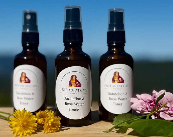 Dandelion & Rose Water Toner | Floral Mist for Glowing Skin | Calming Natural Facial Toner