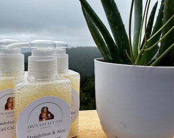 Dandelion & Aloe Gel Cleanser,  Dandelion Gel Facial Cleanser, Herbal Face Wash for Sensitive Skin, Wildcrafted Non-Foaming Cleanser