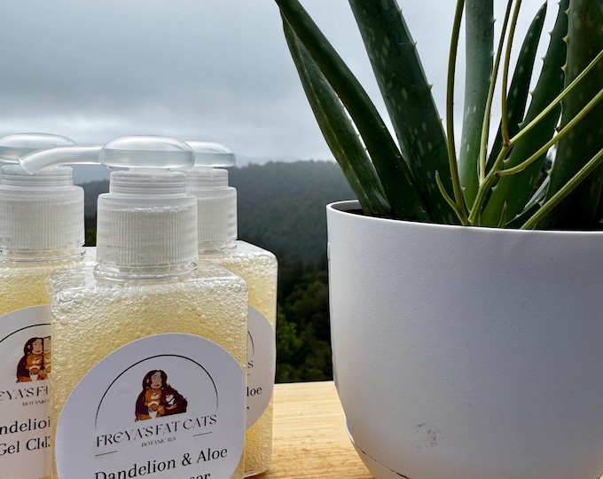 Dandelion & Aloe Gel Cleanser,  Dandelion Gel Facial Cleanser, Herbal Face Wash for Sensitive Skin, Wildcrafted Non-Foaming Cleanser