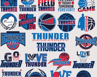 22 File,Thunder svg,Thunder bundle,Thunder png,Love Thunder,Thunder basketball,Basketball Team,Clip Art,Cricut,Layered File,Instant Download