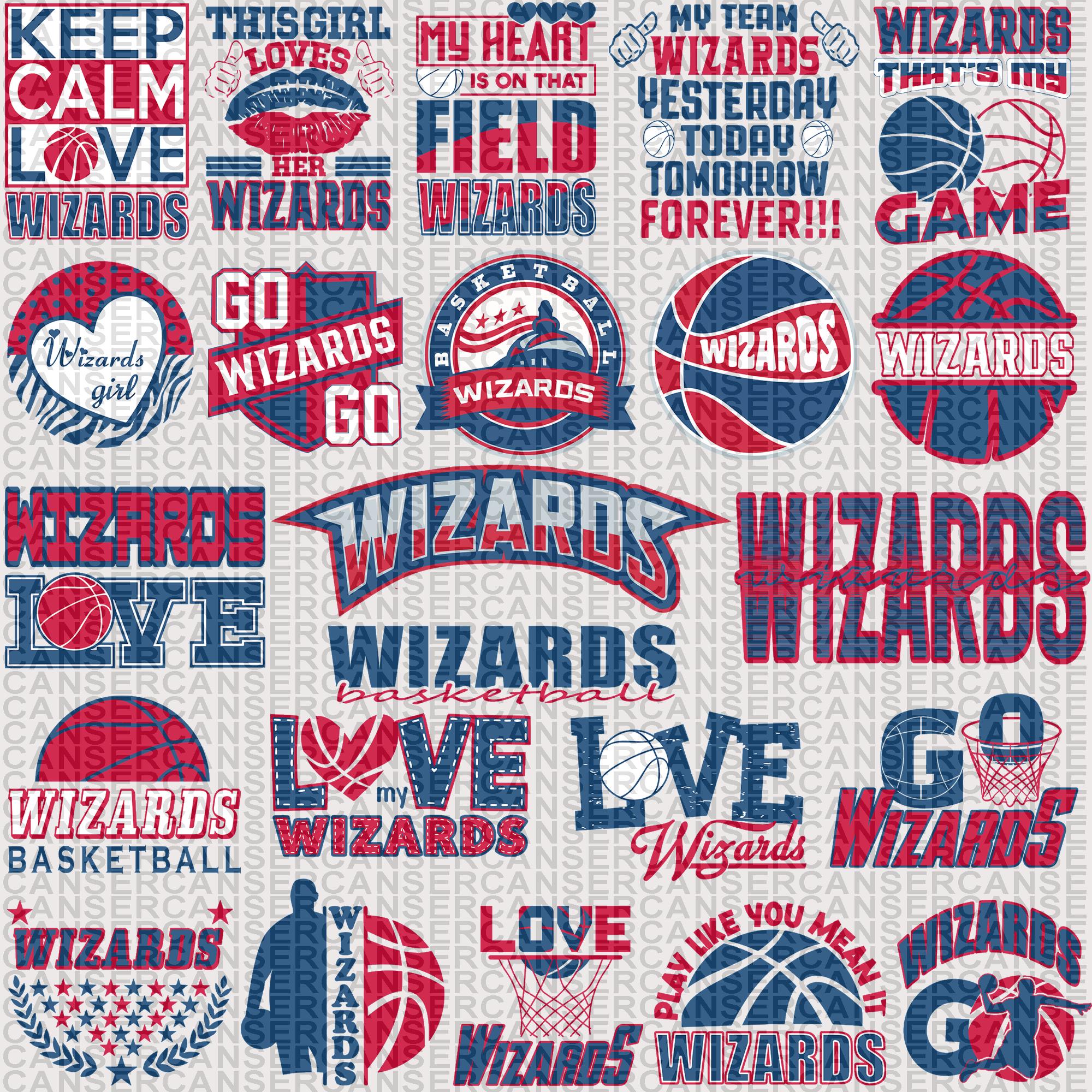 Washington Wizards – Set Bandiera Gagliardetto 30,5x76 Cm Con Puntine E Adesivi Da Parete