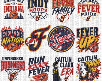 Indiana svg, Indiana png, Pacchetto SVG di basket retrò, Game Day Fever Nation PNG, Clipart tipografica di basket, Fever svg, Fever png, File a livelli