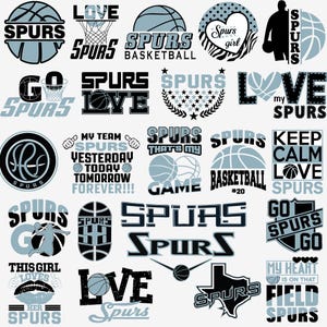 23 File,Spurs svg,Spurs png,Spurs bundle,love spurs,Spurs basketball,Basketball Team,Clip Art, Cricut,Layered File,Instant Download,spurs go
