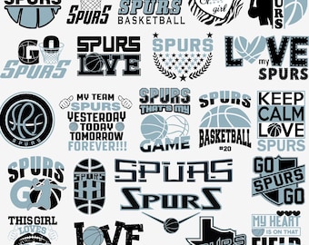 23 bestand, sporen svg, sporen png, sporenbundel, liefdessporen, sporen basketbal, basketbalteam, illustraties, Cricut, gelaagd bestand, directe download, sporen gaan
