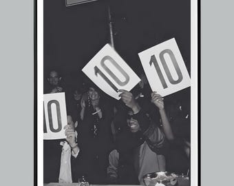10 Point Scoreboard, Motivational Wall Art, Print, Black and White Print, Hypebeast Wall Art, Performance Rating Sheet