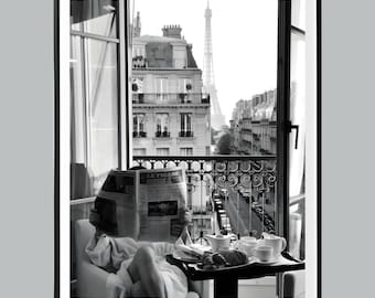 Woman in Paris Print, Luxury Fashion Print, Black and White,  Hypebeast Room Decor, Vintage Woman Fashion Wall Art, Chic Room Decor