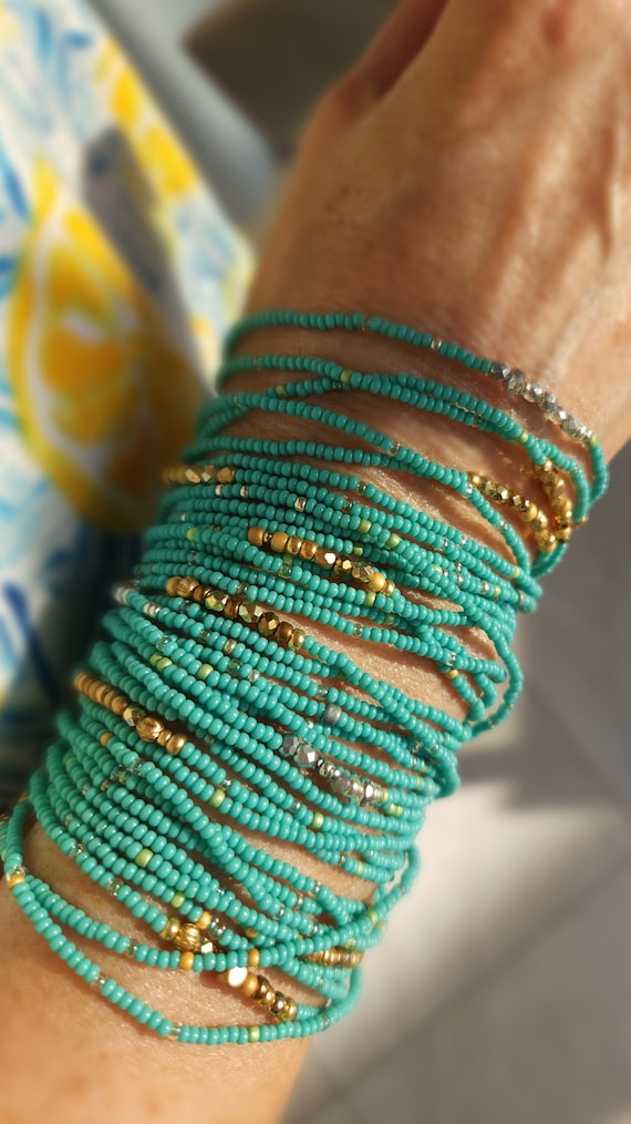 Bracelet Plaqué Argent Et Turquoise - Fait Main - Envoi Rapide De France