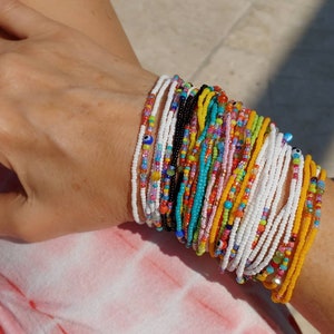 Snow White Serape Long Seed Bead Wrap Bracelet More Colors image 5