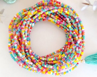 Carnival Beaded Wrap Bracelet on Stretch Cord