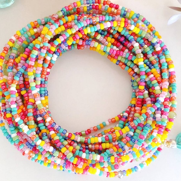 Pulsera de cuentas de carnaval con cordón elástico