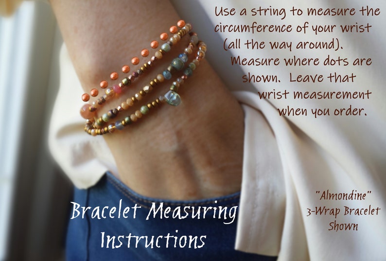 Trapeze Beaded Wrap Bracelet on Stretch Cord image 10