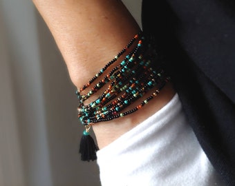 Tuscon Long Seed Bead Strand  - Wear as Necklace Bracelet