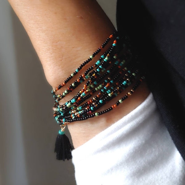 Tuscon Long Seed Bead Strand  - Wear as Necklace Bracelet