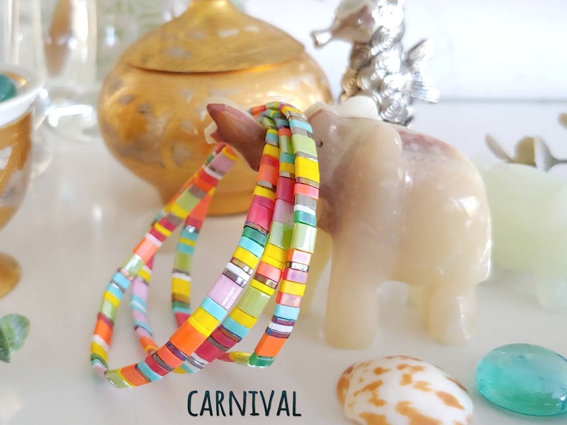 Carnival Tila Stack Bracelets Mor Colors Available Etsy
