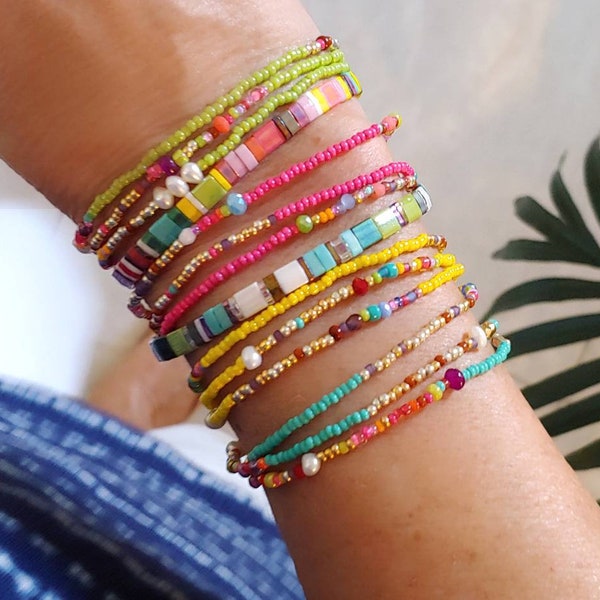 Carnival Tila Stack Bracelets - More colors available