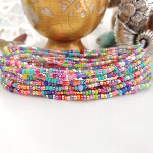 Trapeze Beaded Wrap Bracelet on Stretch Cord image 5