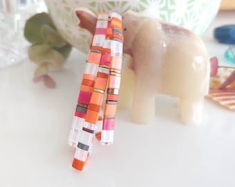 Sunset Tila Stack Bracelets - More Colors Available