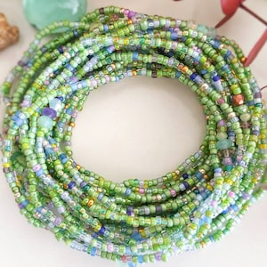 Hydrangea - Long Seed Bead Bracelet on Stretch Cord