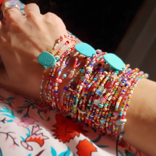Azure Long Seed Bead Wrap Bracelet or Necklace - Etsy