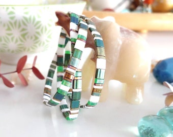 Moss Tila Stack Bracelets - More Colors Available