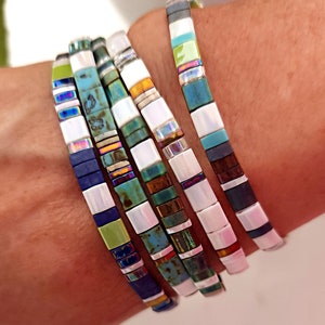 Marine Tila Stack Bracelets - More Colors Available