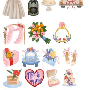 Adorables pegatinas de boda para el entretenimiento infantil