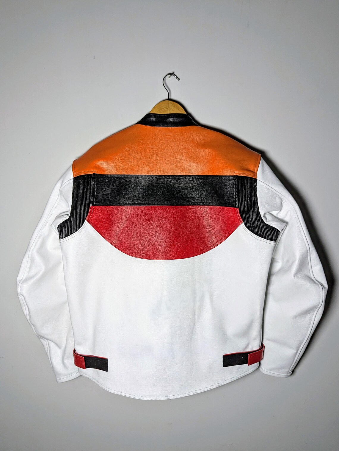 Y2K Retro Color Block PU Leather Jacket for All Seasons