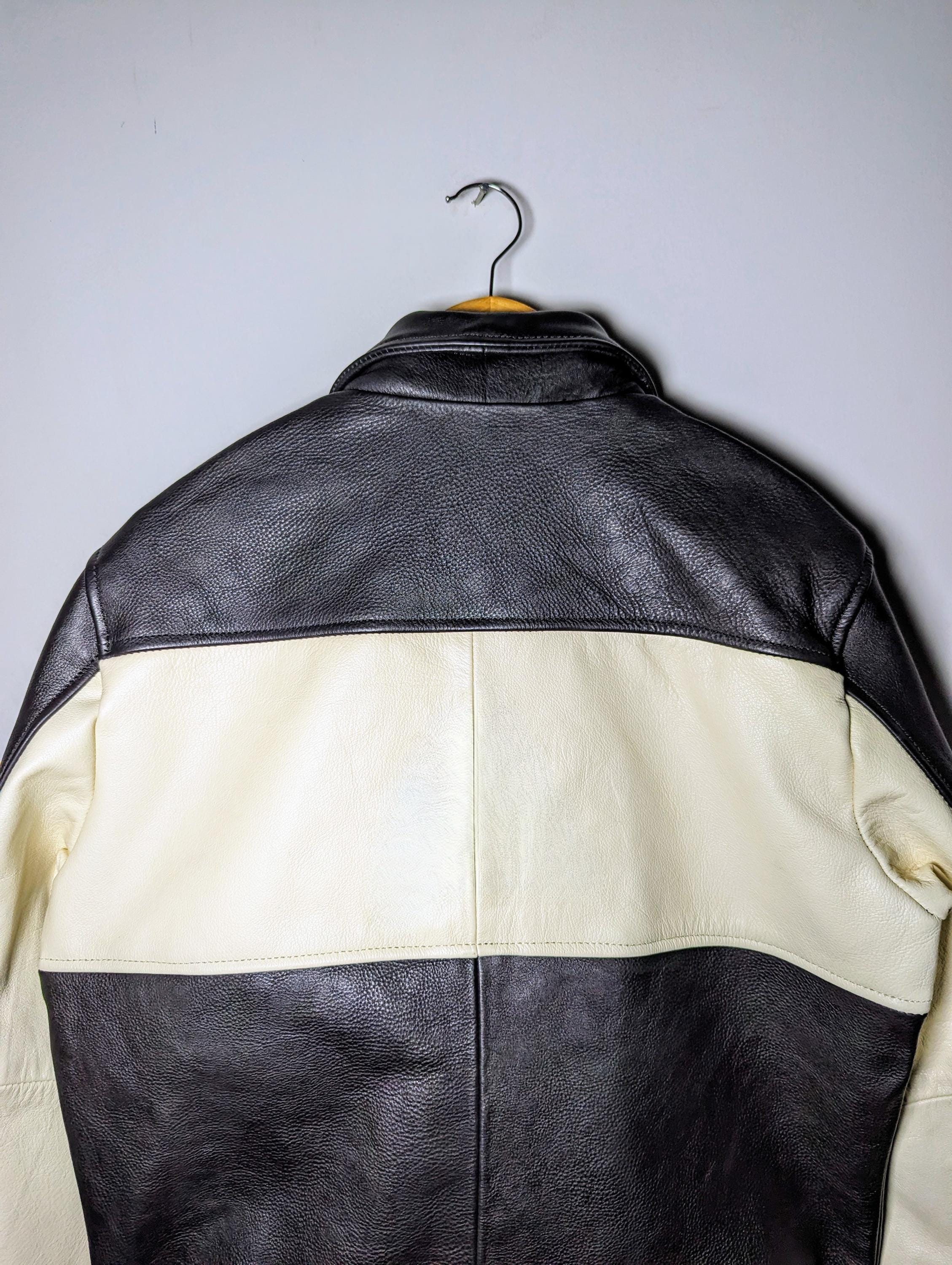 オーバーサイズヴィンテージレザーボンバージャケット – クラシックで