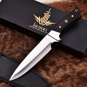 Custom Made Hunting knife, Handmade, Full Tang, Outdoor Gear with Wenge wood handle