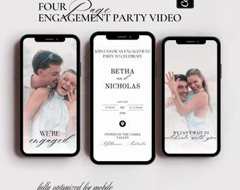 Geanimeerde video uitnodiging verlovingsfeest, minimalistische uitnodiging verlovingsfeestje uitnodiging verlovingsfeest, uitnodiging verlovingsvideo