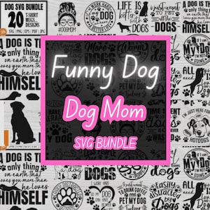 Lustiger Hund SVG Bundle | 100 urkomische Hunde-Liebhaber-Zitate und Haustier-Sätze | Digitale Dateien für Cricut, Handwerk und DIY-Projekte