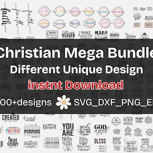 Christian Svg Mega Bundle | Scripture Bundle | Bible Verse Svg | Religious Svg Bundle | Jesus Svg | God Svg | Faith svg Bundle | Christian