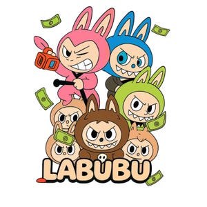 Labubu Png | Labubu Printable T-Shirt | Mug | Bag & More Design | Monster Characters | PNG- JPG Files | Cartoon Character | Instant Download